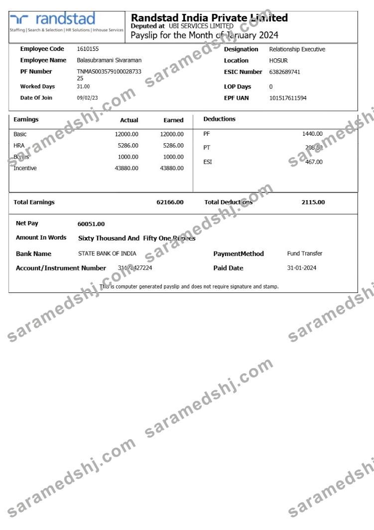 Randstad India payslip template in Word and PDF formats.pdf, 1